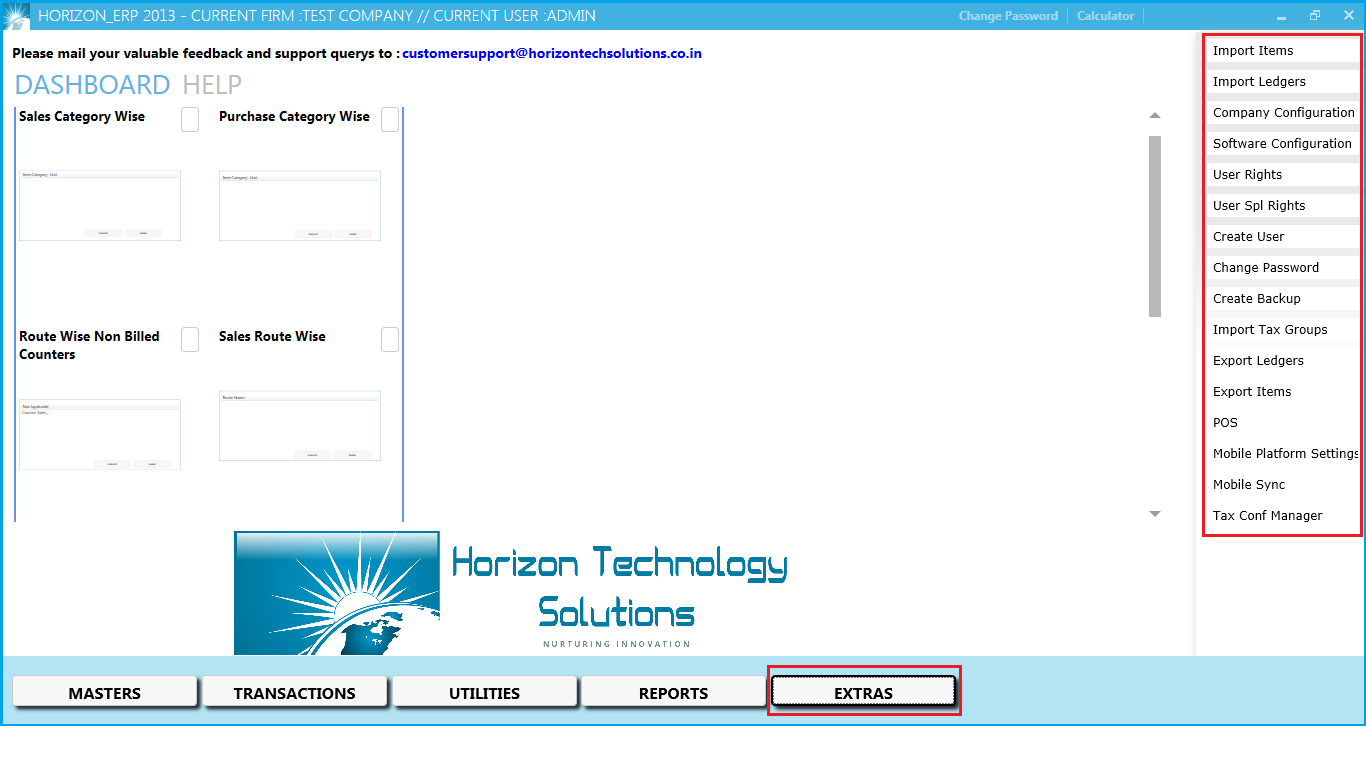 billing software-Extras