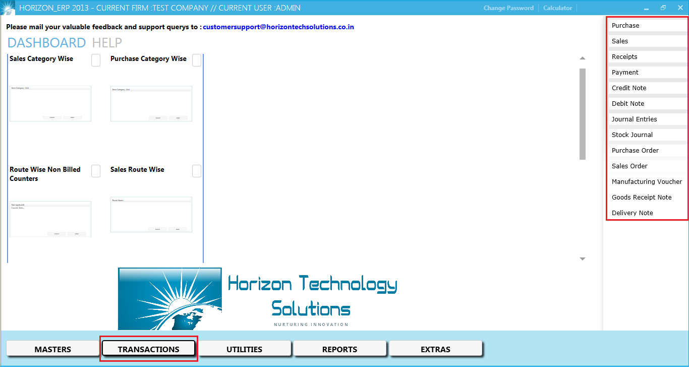 billing software-Transactions