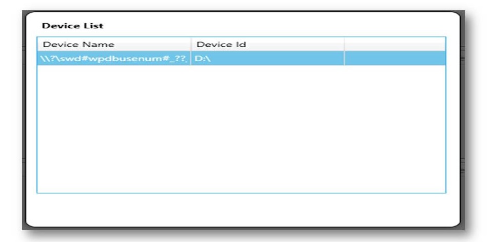 GST billing software-Horizon Mobility Device Connection Window