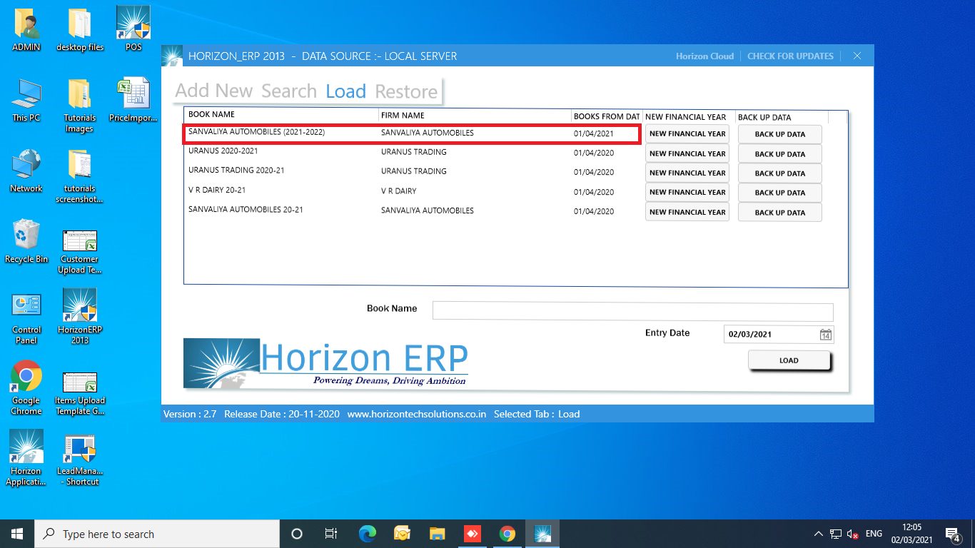 GST billing software-New Database