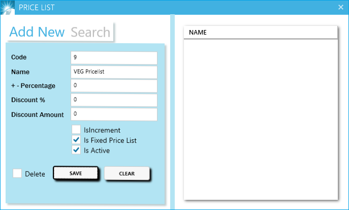 Fixed pricelist creation
